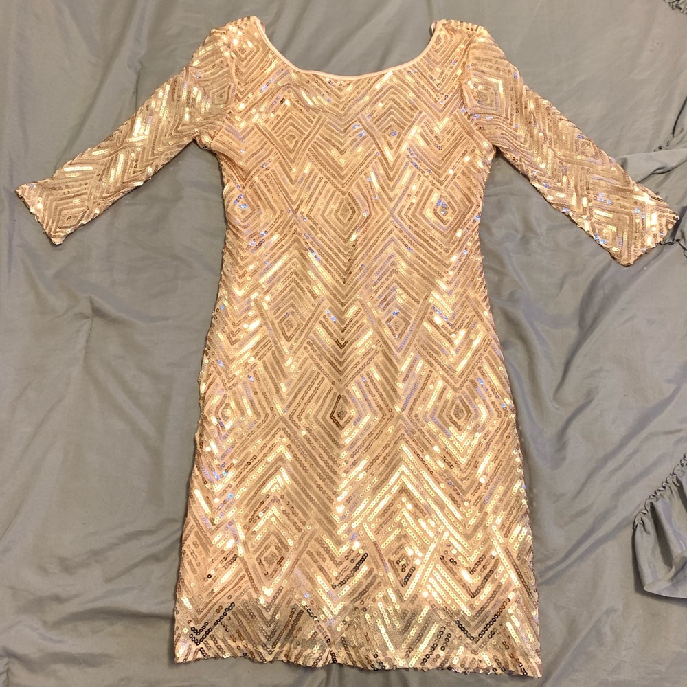 Gold Mini Dress